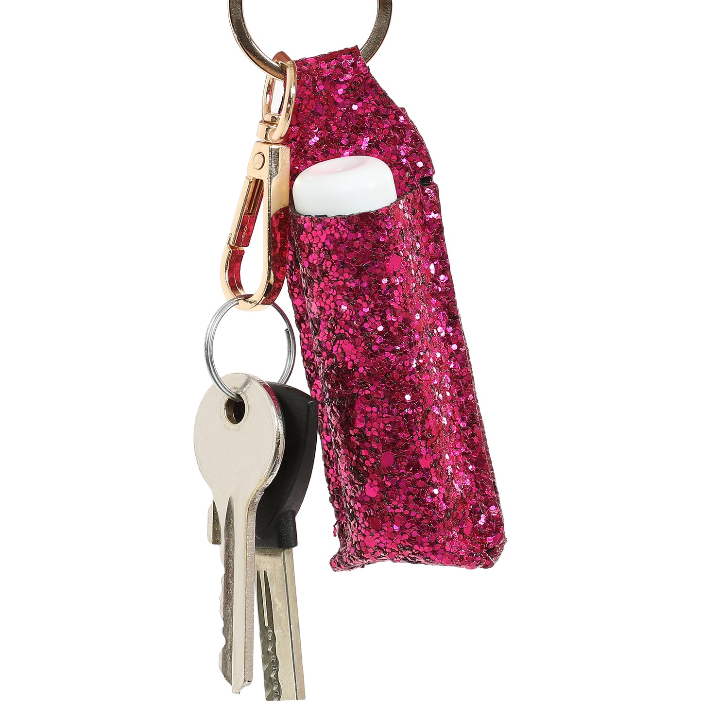 Chapstick Holder, Fuchsia Bling, Lighter Case, Attach CP11 Clipper Lighters, Sparkling Keychains, Lighter Pouch