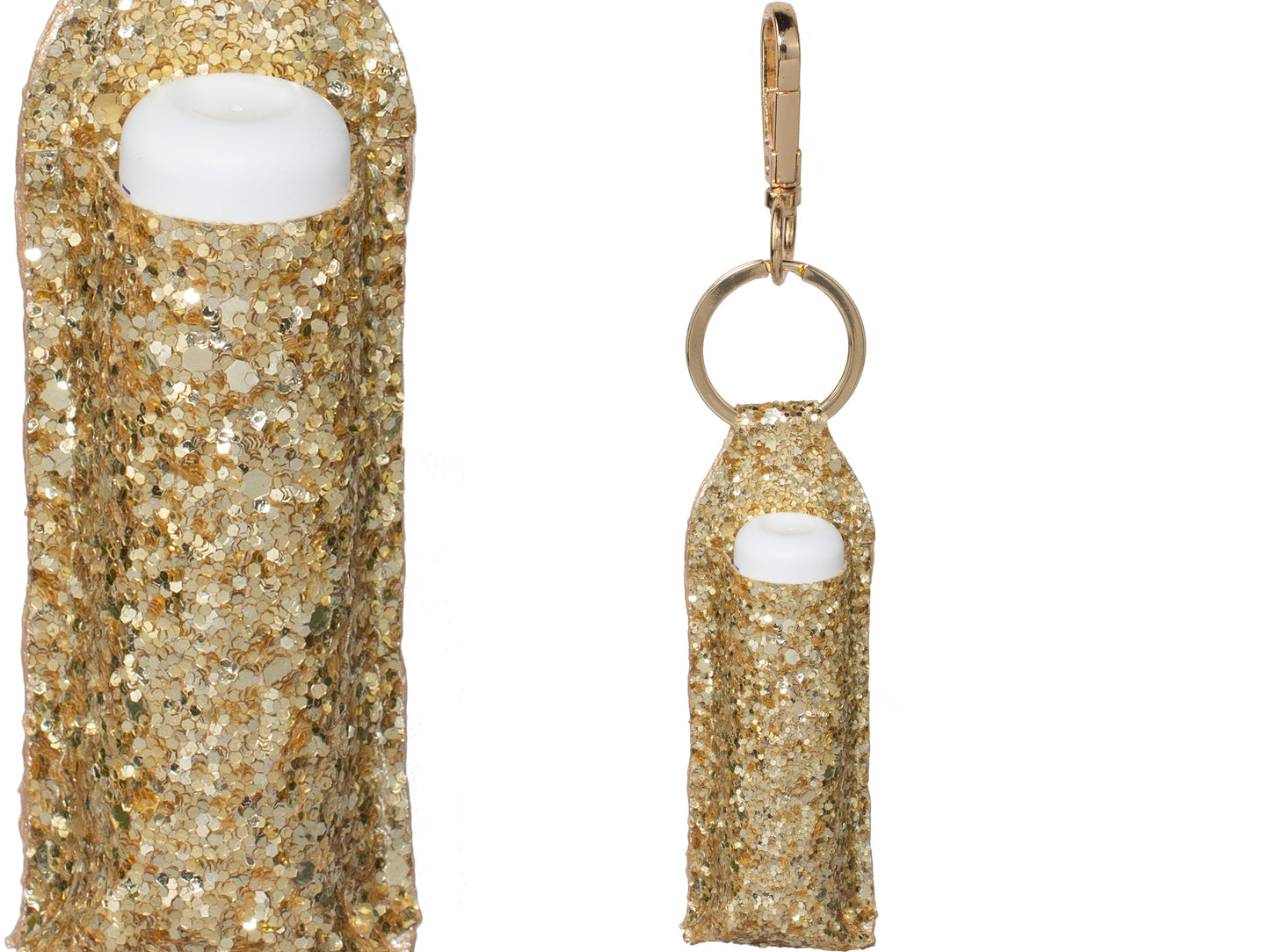 Chapstick Holder, Gold Bling, Lighter Case, Attach CP11 Clipper Lighters, Sparkling Keychains, Lighter Pouch