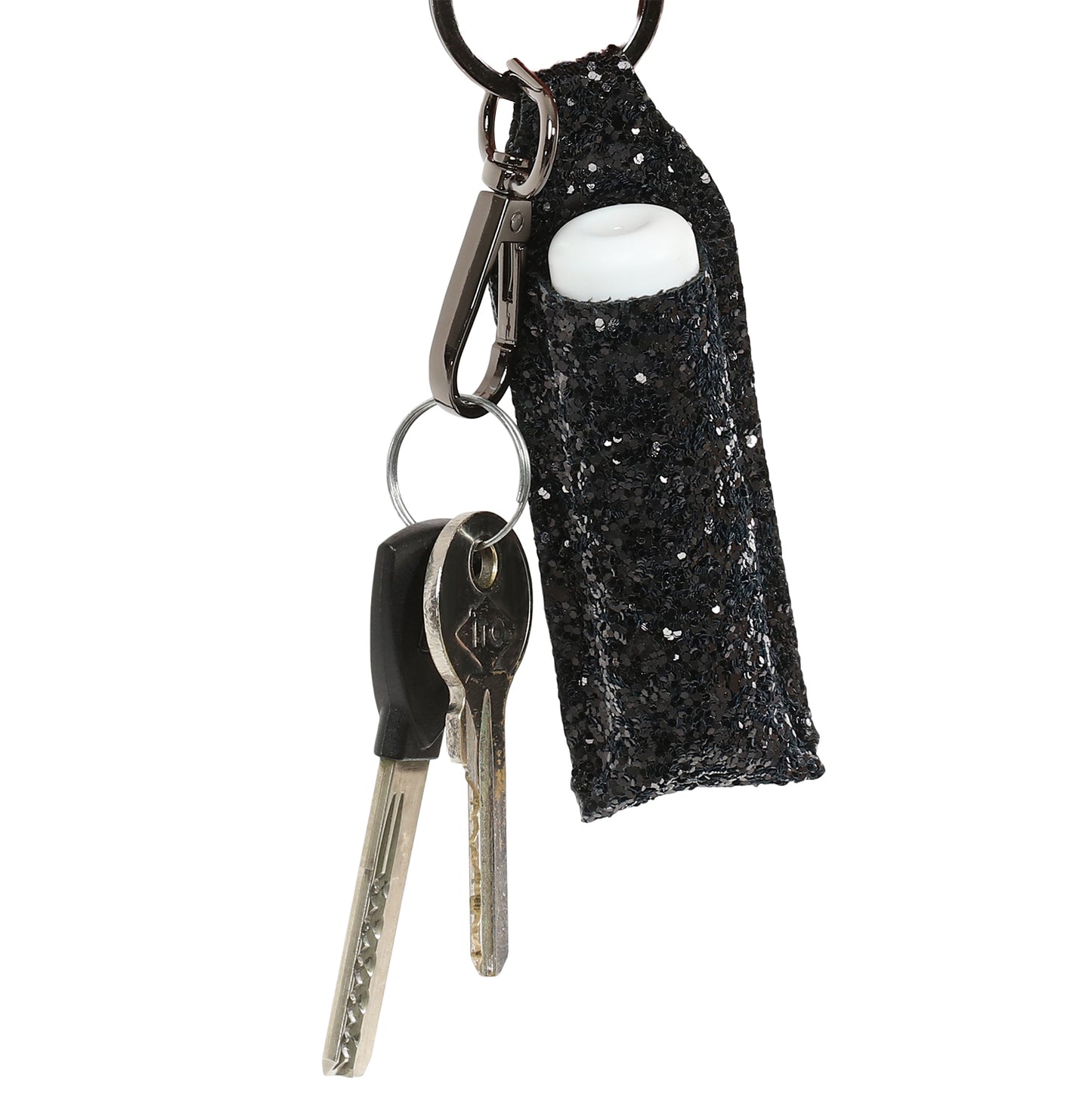 Chapstick Holder, Black Glitter, Lighter Case, Attach CP11 Clipper Lighters, Sparkling Keychains, Lighter Pouch